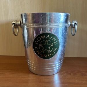 Vintage French Domaine Chandon Champagne Ice Bucket Aluminum Wine Chiller Cooler